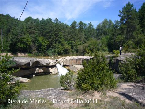 Sta. María de Merlés. Riera de Merlés. Gorg Blau. Gorgs. Castell。